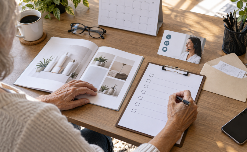 New distributor organizes a product guide, support information, calendar, and checklist.
